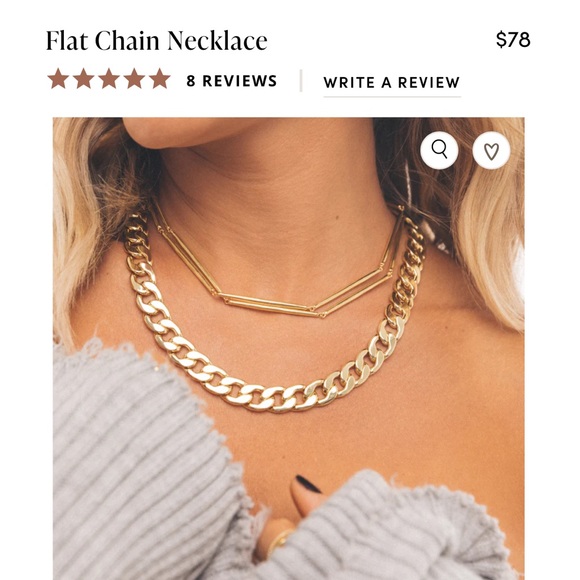 Uncommon James Jewelry - Uncommon James Flat Chain Necklace Gold